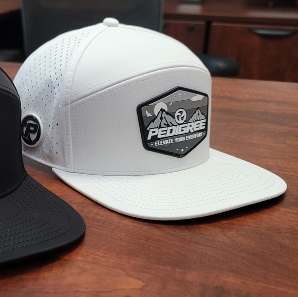 Pedigree Waterproof! 💦 6-Panel Snapback Hat with 3D PVC Patches | White - Picture 5 of 5